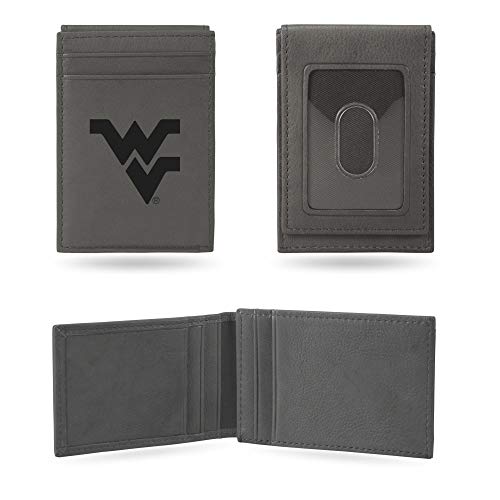 Image of Rico Industries NCAA Gray Laser Engraved Front Pocket Wallet - Compact /Comfortable /Slim