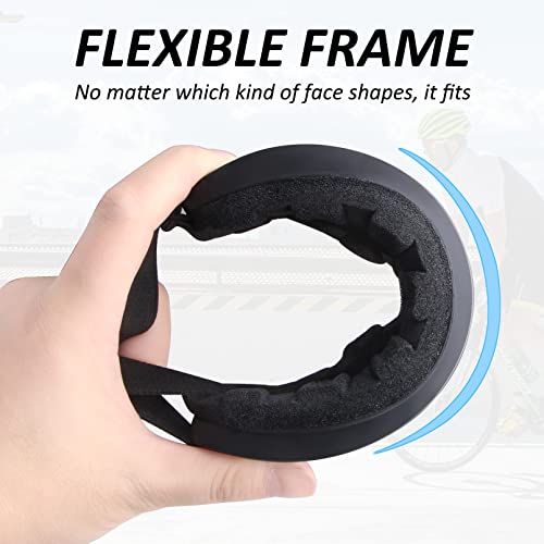 Motorcycle Goggles Kids, 2 Pack Dirt Bike Atv Motocross Goggles Ski Goggles, Off Road Riding Goggles For Child, Anti-Uv Dust Airsoft Glasses For Men Women Youth Adults (White+Black Frame/Color Lens) #TOP2