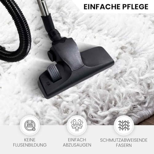 Livabliss Nour Geometrico Rectangle Tappeto | Bianco, Grigio chiaro | 160x220cm | Soggiorno e Camera da Letto | Tessuto a Macchina Polipropilene