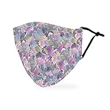 Weddingstar 3-Ply Adult Washable Cloth Face Mask Reusable and Adjustable with Filter Pocket - Cactus Flowers
