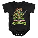 Logovision TMNT Teenage Mutant Ninja Turtles Manga Turtles Unisex Infant Snap Suit for Baby, Black,...