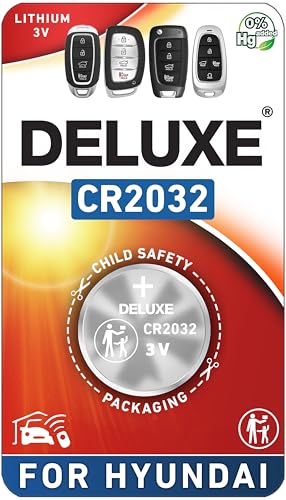 Key Fob Battery Replacement for Hyundai (Elantra Sonata Santa Fe Tucson Palisade Kona Accent Santa Cruz Venue Genesis Ioniq Azera Veracruz) Remote Fob (Pack of 2) (Check Fitment Guide)