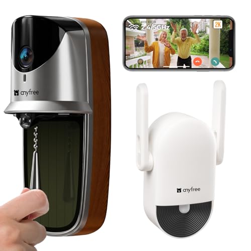 anyfree 2026 Newly Solar Video Doorbell Camera Wireless with Chime