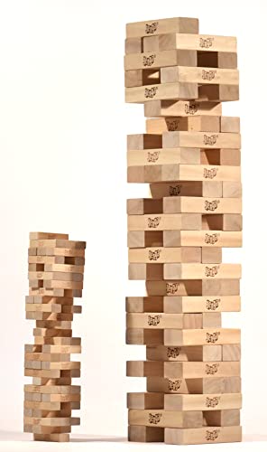 Image of Jenga Giant Sport, Stacking Game with Tournament Chart & Travel Bag, Party Game for Kids & Adults, Stacks to 4 Feet