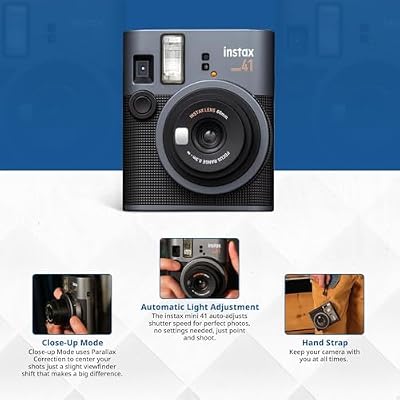 Fujifilm Instax Mini 41 Instant Film Camera... (Camera + 5 Twin Pack)