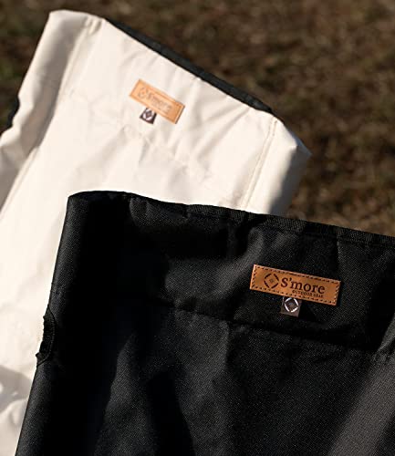 S'more Camping Aluminum High Armchair, Lightweight Folding Chair With Back Pocket, Portable Outdoor Chair With Carry Bag For Camping, Picnic, Fishing, Hiking, Sports Meeting, Bbq, Beach (Beige) #TOP3