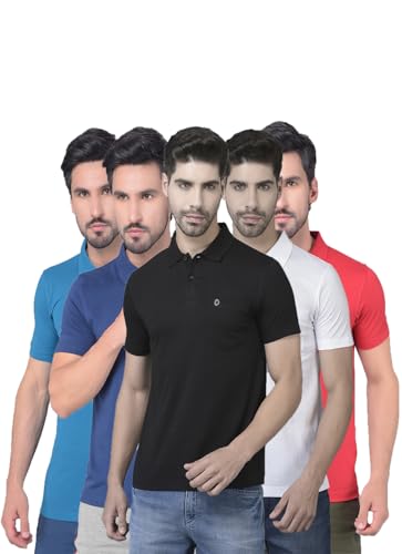 Image of Dollar Mens Cotton Casual Solid Polo Tshirt (Pack of 1)