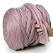 Produktbild MeriWoolArt 100% Merinowolle zum Stricken & Hakeln mit 4-5 cm dickem Garn | Dicke Merino Wolle fur XXL Schal, Decke & Kissen (Powder Pink, 100g)