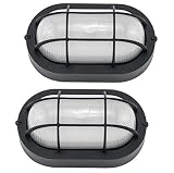 YaoKuem Outdoor LED Bulkhead Light Worked as Outdoor Flush Mount Ceiling Light, Wall Lantern, 6W 520