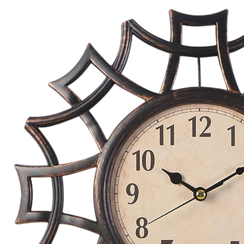 Horloge murale rétro design et décorative noire pour bureau - 3