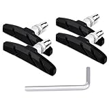 4 Stück Fahrrad Bremsbeläge, V-Brake Bremsschuhe 70 mm, Schwarz