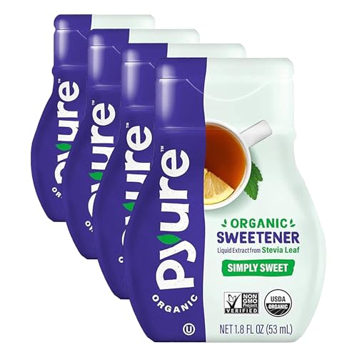Pyure Organic Stevia Liquid Sweetener Keto Sugar Substitutes, Zero Calorie,