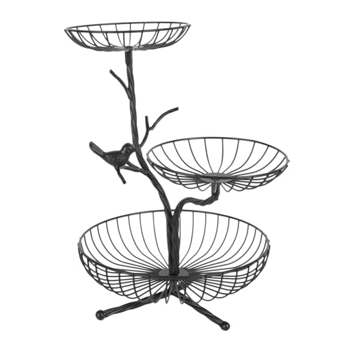 Alipis Cesta De Fruta Hierro Forjado Almacenamiento Organizador Cocina Canasta De Frutas