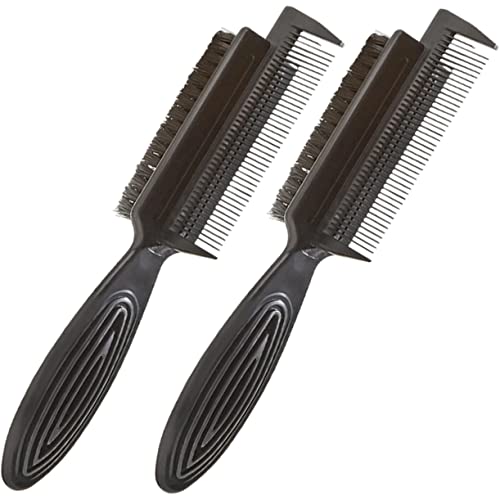 TOPPERFUN 2pezzi Spazzola Per Doppia Faccia Setole in Nylon Per Cotonare i Design Ergonomico Per Presa Confortevole