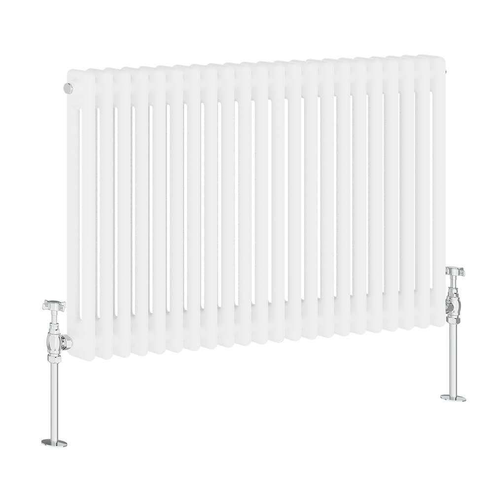 NRG Radiador horizontal de hierro fundido blanco 2 y 3 columnas de radiación central de calefacción