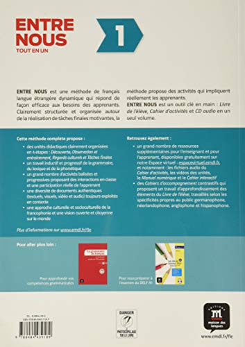 Entre Nous 1: Livre de L'élève + Cahier D'activités + CD: Vol. 1