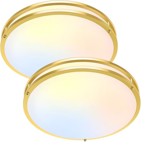 Brightever LED Flush Mount Ceiling Light Fixture 50W 5CCT Dimmable 16 Inch
