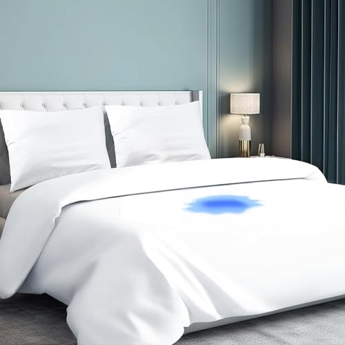 Protège Couette imperméable Coton Respirant avec Waterproof Duvet Cover Fermeture Éclair-...