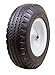 Marathon 4.10/3.50-6" Flat Free, Hand Truck / All Purpose Utility Tire on Wheel, 3" Centered Hub, 3/4" Bearings