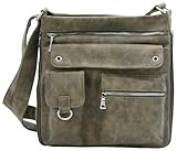 bag street - borsa da donna con chiusura a zip, borsa a tracolla borsa crossbody, borsa a spalla 32 x 32 x 14 cm, marrone