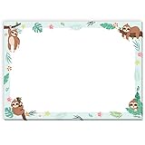 Faultier Schreibtischunterlage aus Papier | DIN A3 Malblock und Malunterlage für Kinder & Erwachsene | 25 Blatt | CreativeRobin