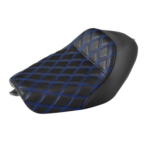 Asiento de motocicleta Sportster XL Iron 883 acabado premium cuero sintético negro