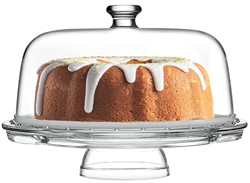 Royalty Art European Cake Stand With Dome (6-In-1 Design) Multifunctional Serving Platter For Kitchens, Dining Rooms, Pedes Glass Durabilitytal Or Cover Use, Elegant Product Name #TOP1