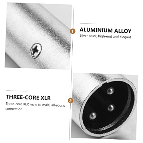 Uonlytech 4 Pcs Adaptador Kalong macho para macho Cabeçote XLR de conversão Kalong direto de 3 núcle