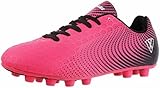 Vizari Stealth FG Fussballschuhe Kinder - Stollenschuhe Outdoor Fußballschuhe für Jungen & Mädchen - Rosa, Schwarz - Größe 25,5