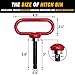 EilxMag Universal Heavy Duty Zero Turn Mower Trailer Hitch and Strong Heavy Duty Neodymium Magnetic Trailer Hitch Pin with 2 Bolts -1/2'' R-Clip (Combo Pack,Red＋Orange)