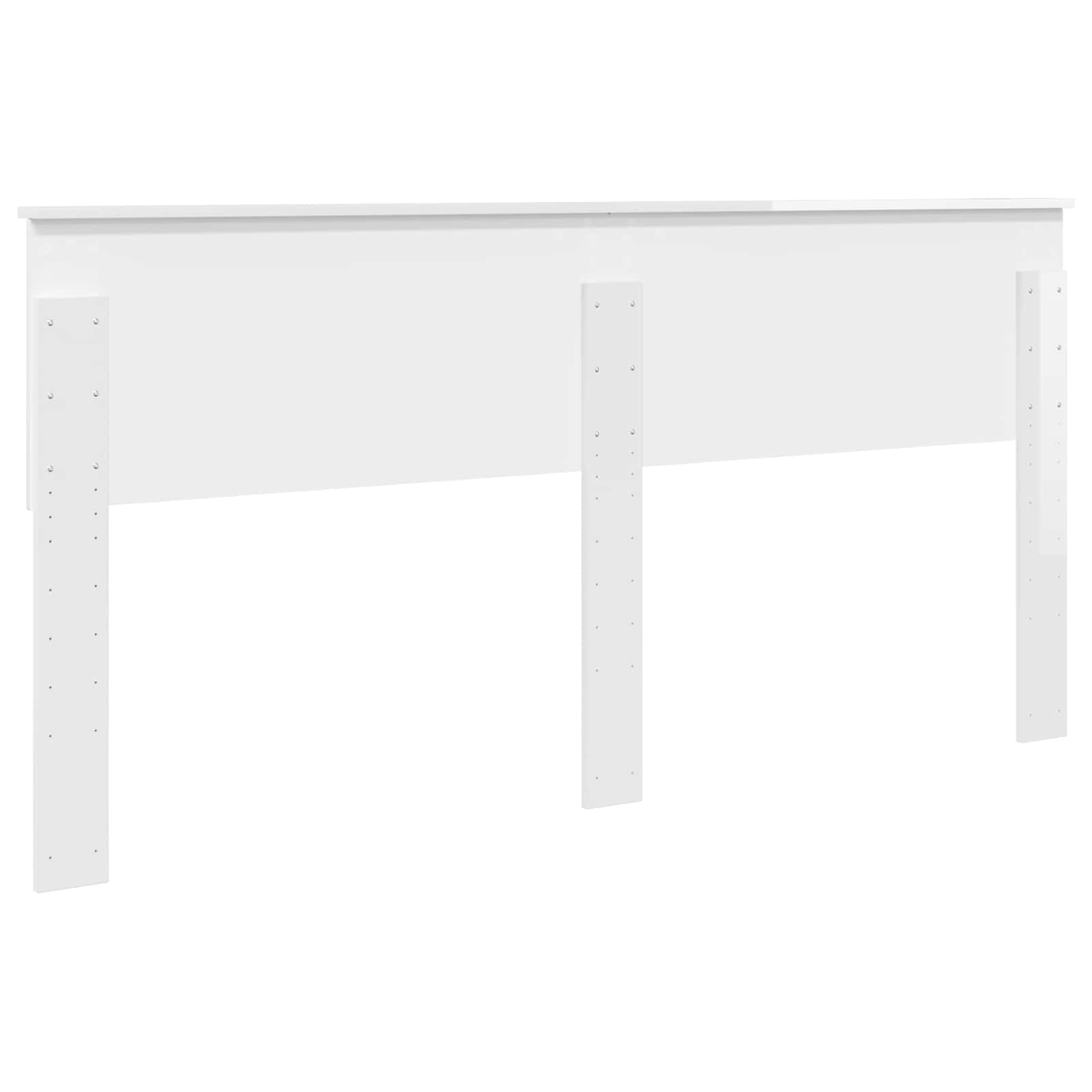 Cabecero de cama de madera blanco brillante de 203 x 90 cm, moderno cabecero de cama para dormitorio, fácil de limpiar, duradero, fácil montaje, elegante acabado en la pared para camas y