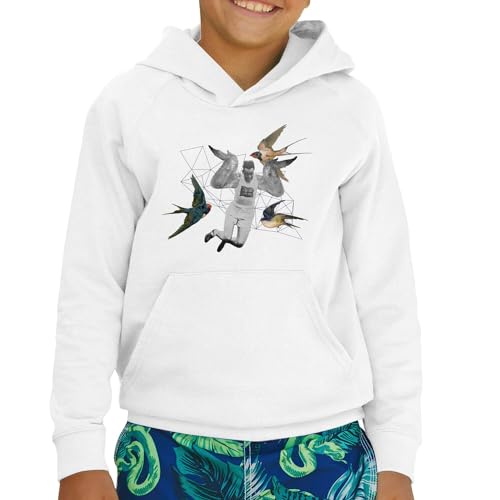 Sweat à capuche enfant athlète ailes de poulet design collage