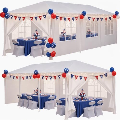 Image of HOTEEL 10x30FT Party Tent, Large Outdoor Canopy with 8 Removable Sidewalls