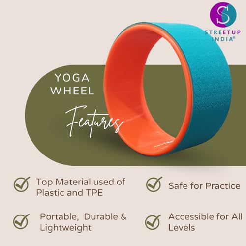 Image of Streetup India Yoga Wheel for Stretching, Exercise, Back Bends, Workout for Unisex With High Density Strong Foam Sweat Resistant (Sea Green)