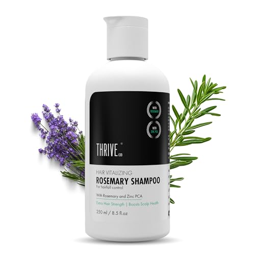 ThriveCo Rosemary Shampoo for Hair Fall Control & Advanced Hair Growth | Promotes Strong Hair Roots & Healthy Scalp | With Rosemary, Rice Water Pea Pe