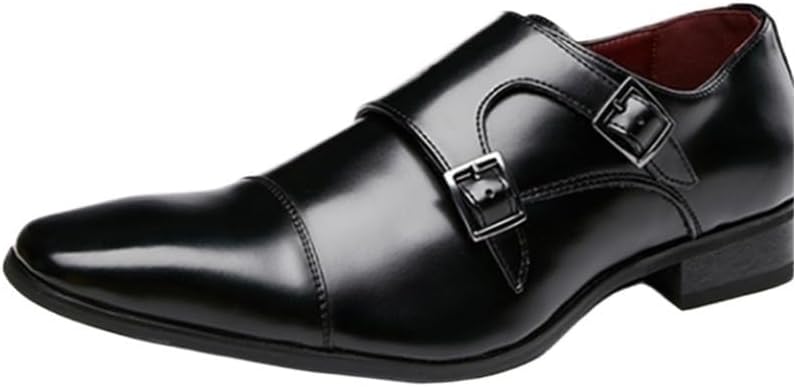 Men's Slip-on Dress Business Leather Shoes Pointed Toe Low-top Oxford Shoes