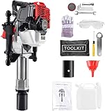 52cc Gas T Post Driver, 1900W 2 Stroke Fencing Tool with 2 Sleeves