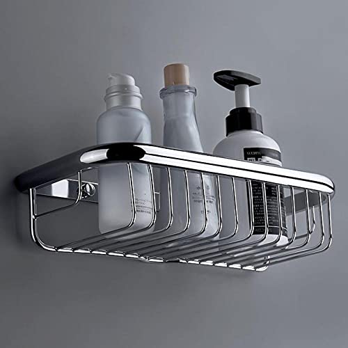 Estante de baño Sin taladrar Estante de Ducha Estantes de Ducha Adhesivos Montado en la Pared Cobre antioxidante para Inodoro Inodoro-Plata_30cm