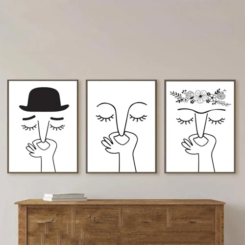 Affiches drôles de salle de bain humour abstrait pour décoration toile 30x45cm