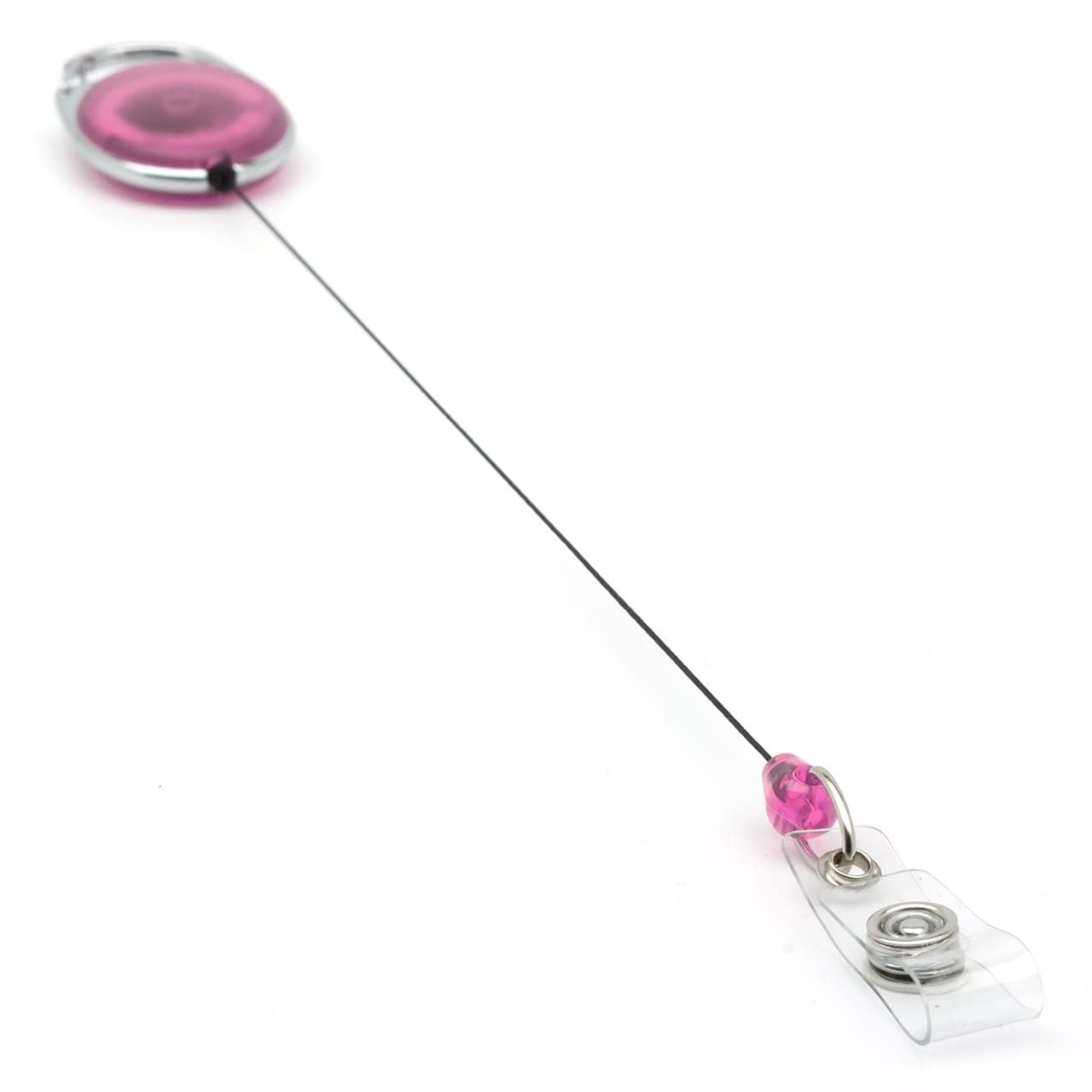 1 Pezzo Porta Badge Retrattile Divertente Con 'CHAOS' A Lettere Rosa - Foto 5