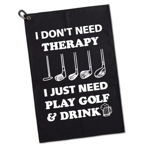 GEYGIE I Don't Need Therapy I Just Need Play Golf Golf Towel with Clip