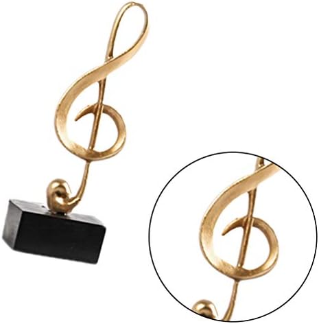 Healifty Music Note Figurine Musical Note Statue Sculpture Table Decoration Ornament for Home Office (Golden)