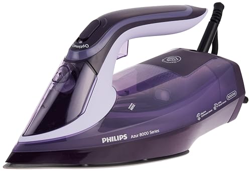Philips Azur 8000 Series Steam Iron - 3000W, 240g Turbo Steam Boost, No Burns, 55g Continuous Steam, Auto Shut-off - DST8021/36