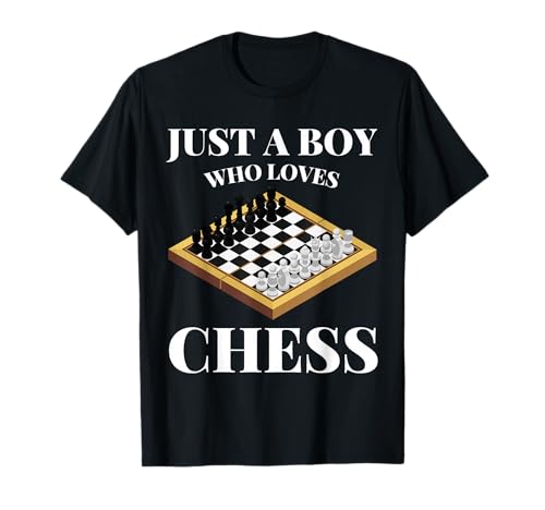 Just a Boy Who Loves Chess Board Game Chess Player T-Shirt