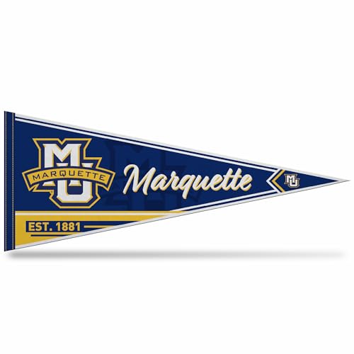 Rico Industries NCAA Marquette Golden Eagles Classic 12" x 30" Felt Wall Décor Pennant - Great for Home/Bed Room/Man Cave Décor