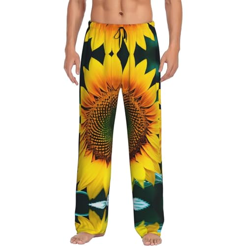 Pantalon de pyjama tournesol large contre l'inconfort de nuit