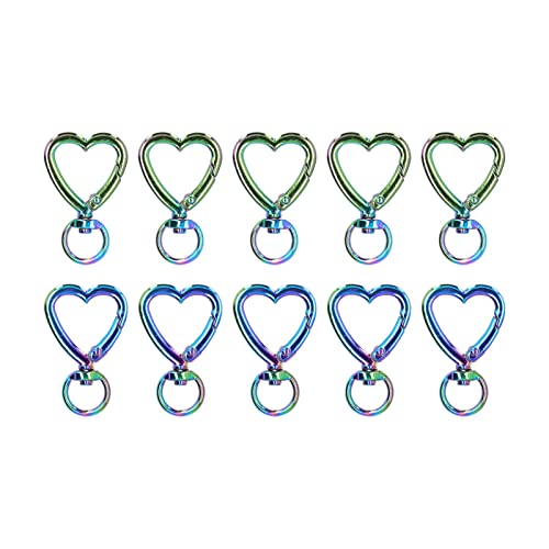 Porte-clés à ressort pour femme au design léger et finition cœur