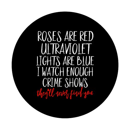 Les roses sont des lumières ultraviolettes rouges sont des cadeaux bleus True Crime PopSockets PopGrip Interchangeable – vue 3