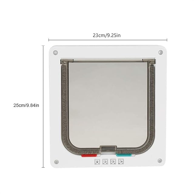 Foto 3 de 8 de Greensen Puerta para gatos pequeña con túnel, puerta para perros, diseño clásico, puerta para mascotas