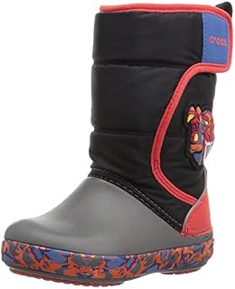 CROC Boys LodgePoint Lights RoboRex Snow Boot, Robosaur Rex, 6 M US Toddler